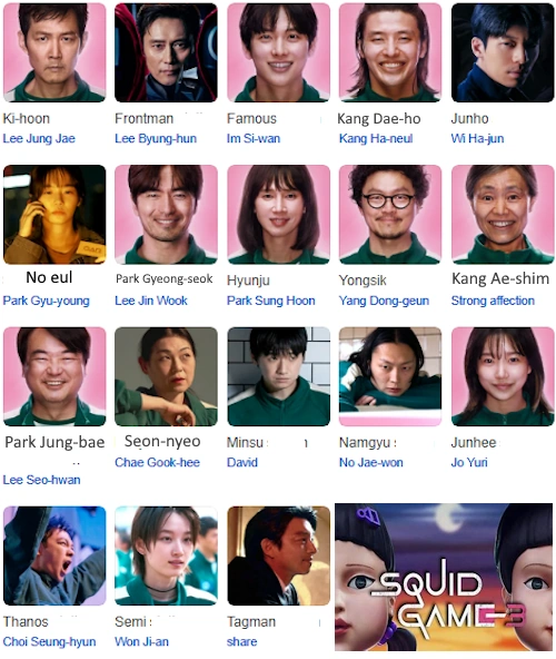 Squid Game Cast season 3 & 2
