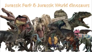 Jurassic Park & Jurassic World dinosaurs (+ spinosaurus, Distortus Rex, Mutadon)