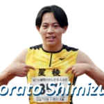 Sorato Shimizu 100m sprinter  Spikes age height record