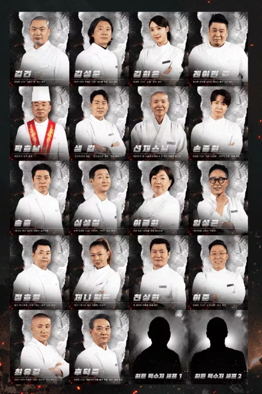 Black and White Chef: Culinary Class Wars Season 2 Chef list & instagram Black and White Chef: Culinary Class Wars Season 2 Chef list