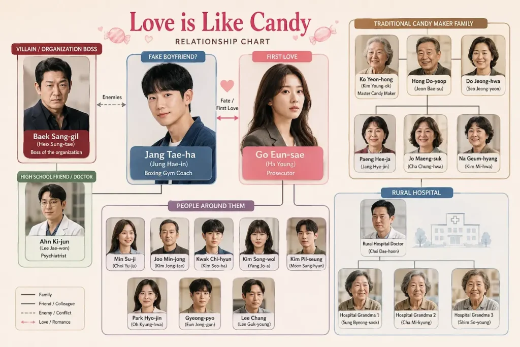 Kdrama Our Sticky Love Cast ilming Locations Character Relationship Chart for Our Sticky Love